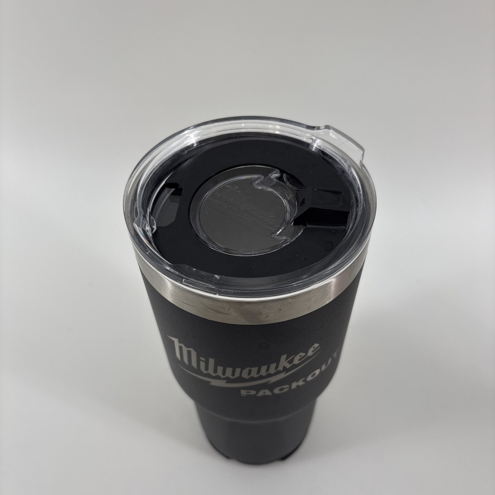 Milwaukee 48-22-8393B PACKOUT 30oz Tumbler BLACK, All-Day Hot & Cold Retention - Picture 2 of 4